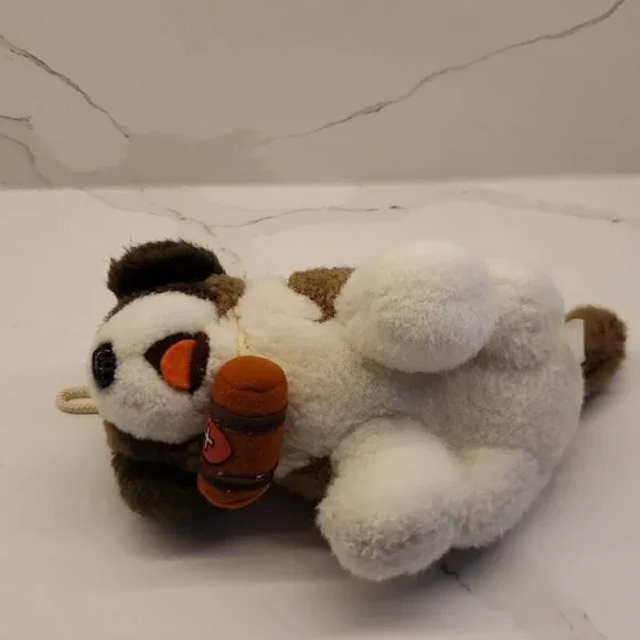 Vintage Saint Bernard Dog Rescue dog plush stuffed animal bag 6" tall by 9"wide - Picture 5 of 10
